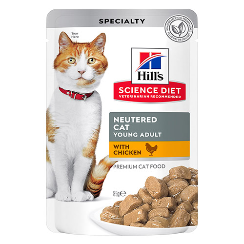 Hill's Science Diet Young Adult Neutered Cat Chicken Wet Pouch 85 gm