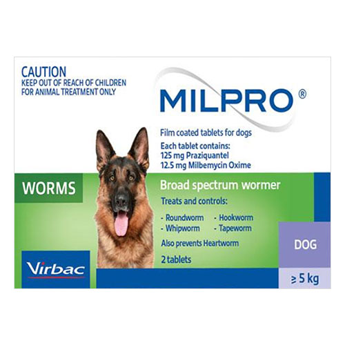 Milpro Wormer for Dogs (5 - 25 kg)