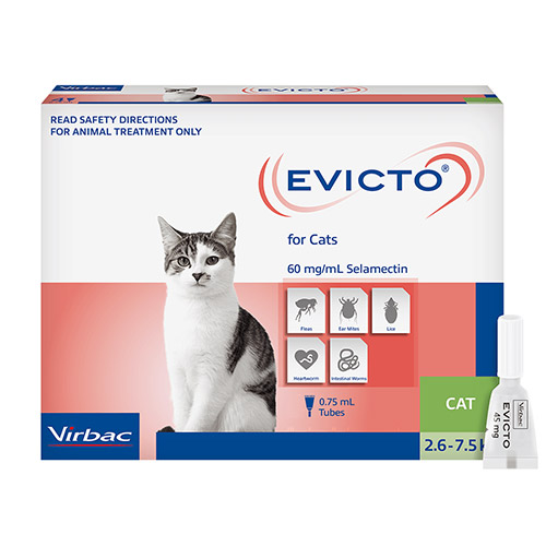 Evicto Spot-on For CATS 2.6-7.5KG (GREEN)