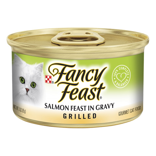 Fancy Feast Cat Adult Grilled Salmon Feast in Gravy for Food