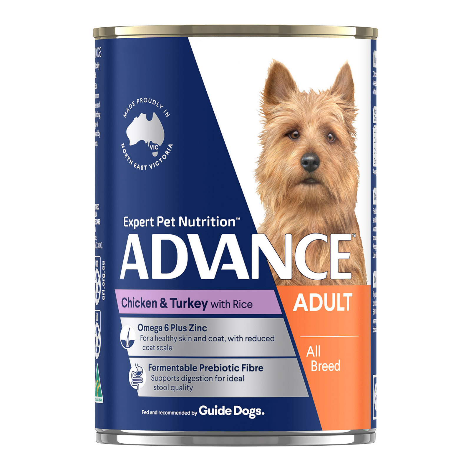 Advance Adult Dog All Breed with Chicken, Turkey & Rice Cans 410 Gm