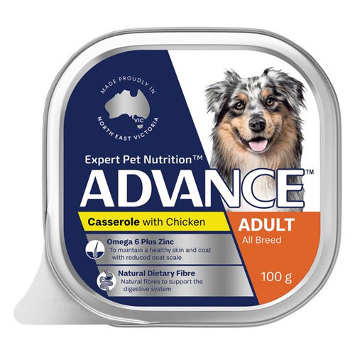 Advance Single Serve Adult Dog Wet Food Casserole with Chicken 100g*12
