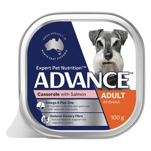Advance Single Serve Adult Dog Wet Food Casserole with Salmon 100g*12
