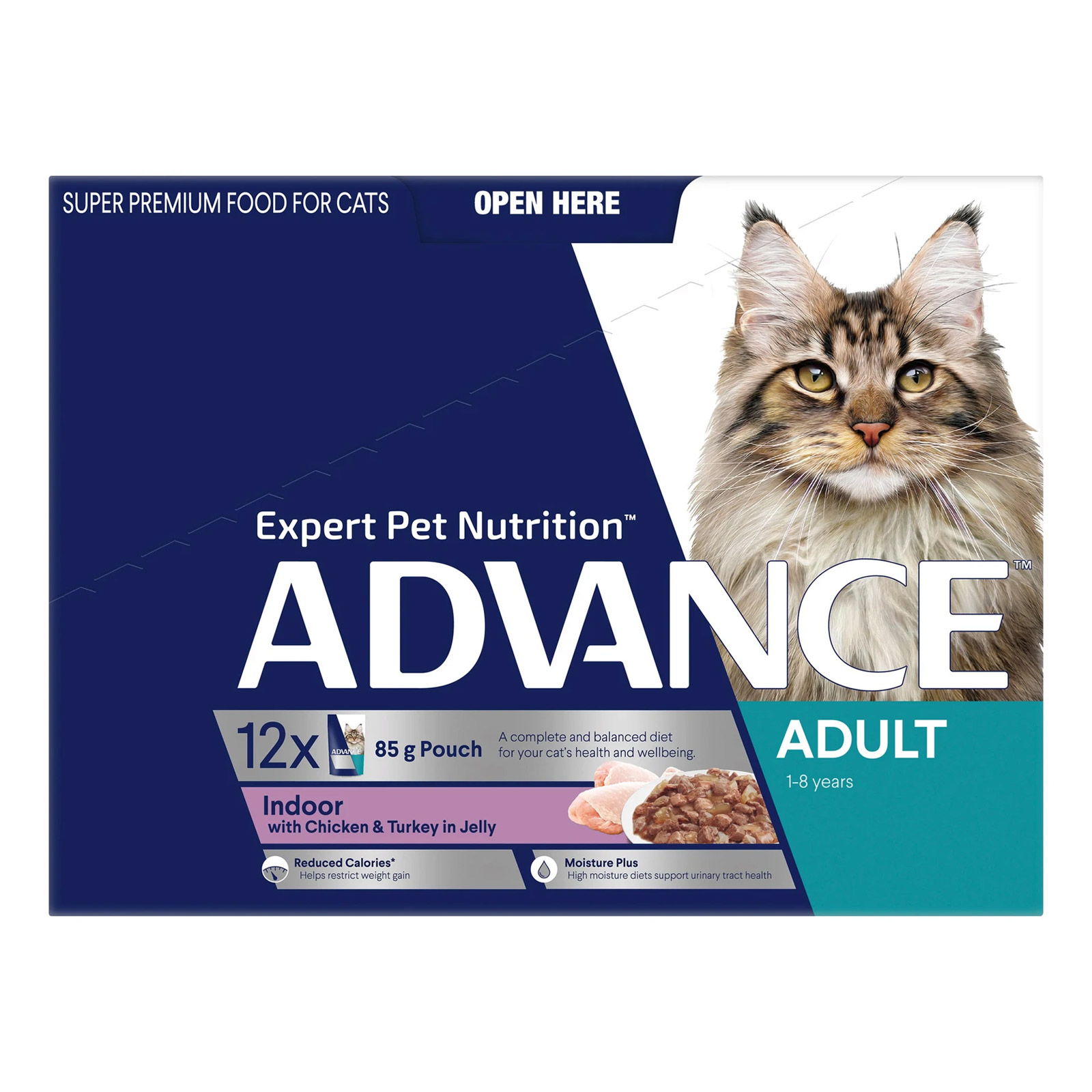 Advance Adult Cat Chicken & Turkey in Jelly Wet Food Pouch for Food