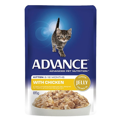 Advance Kitten Chicken in Jelly Wet Cat Food Pouch for Food