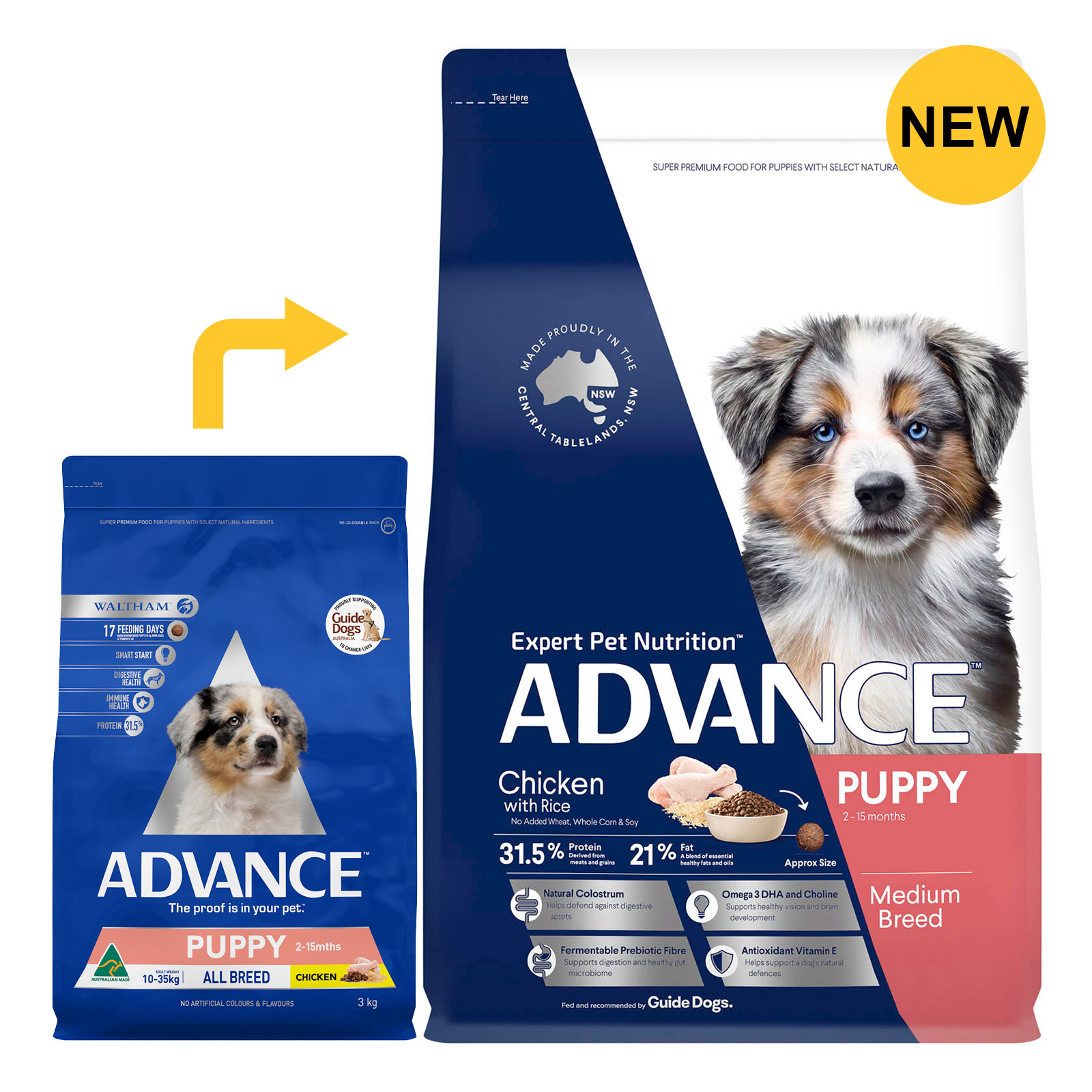 Advance Puppy Plus Growth All Breed with Chicken Dry for Food