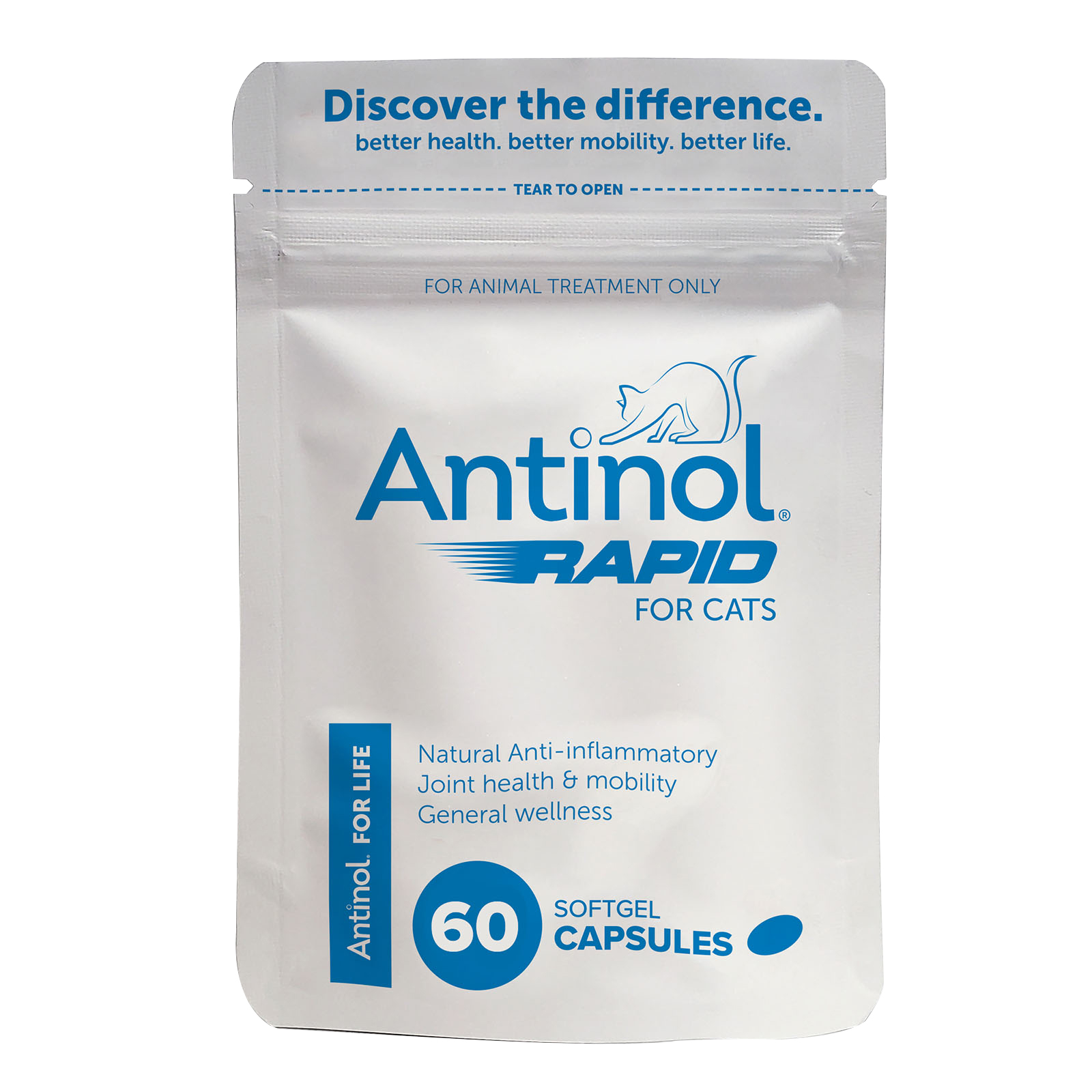 Antinol Rapid Natural Anti Inflammatory Joint & Mobility Capsules for Cats