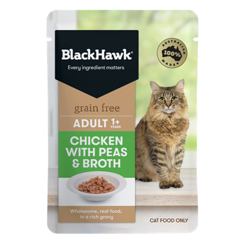 BlackHawk Cat Chicken/Peas/Broth 85g