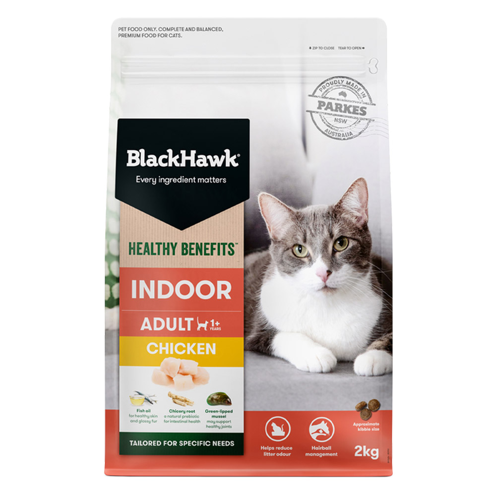 Black Hawk Healthy Benefits Indoor Adult 1+ Chicken Dry Cat Food for Food