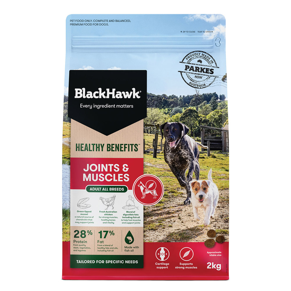 Black Hawk Healthy Benefits Joints and Muscles Dry Food for Dogs