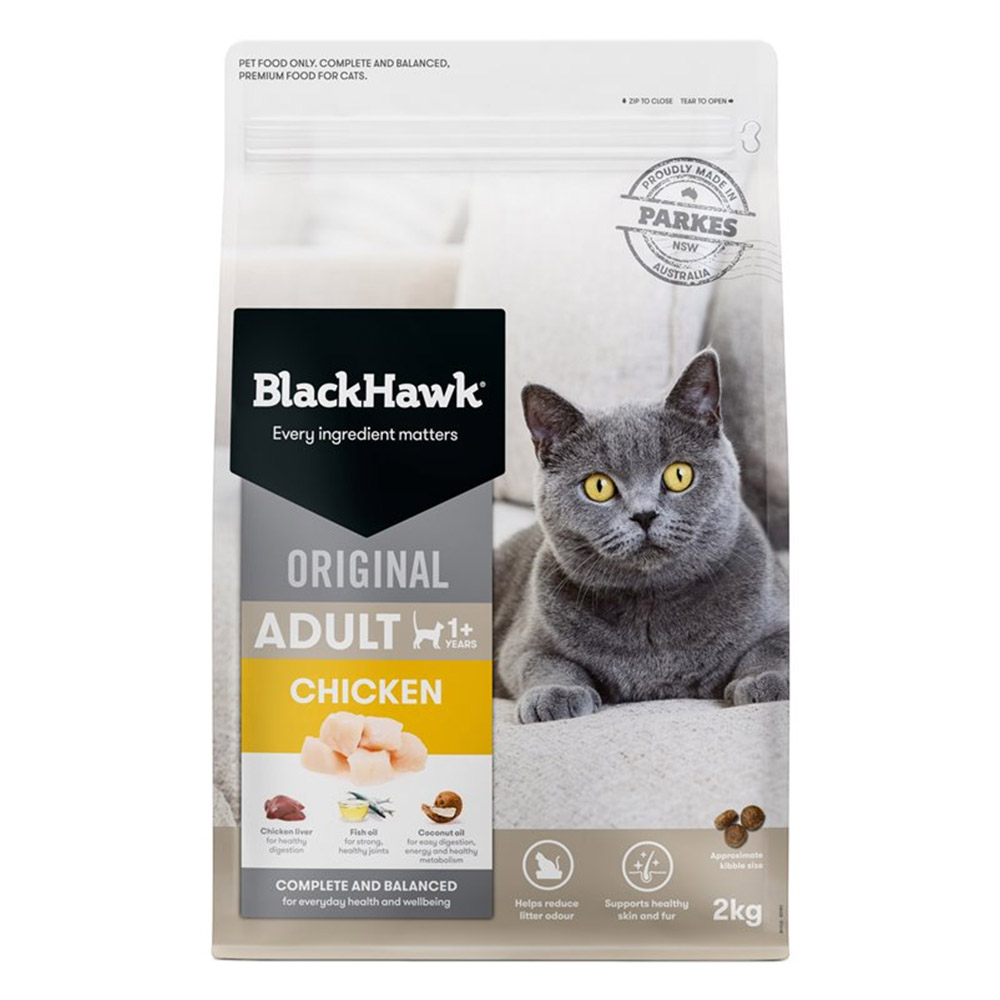 Black Hawk Original Adult 1+ Chicken Dry Cat Food for Food