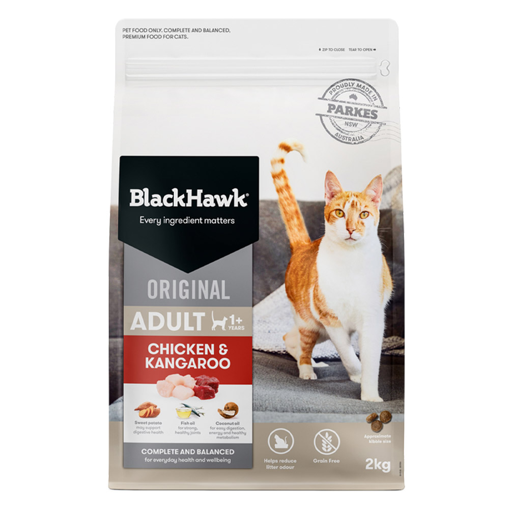 Black Hawk Original Adult 1+ Chicken & Kangaroo Dry Cat Food for Food