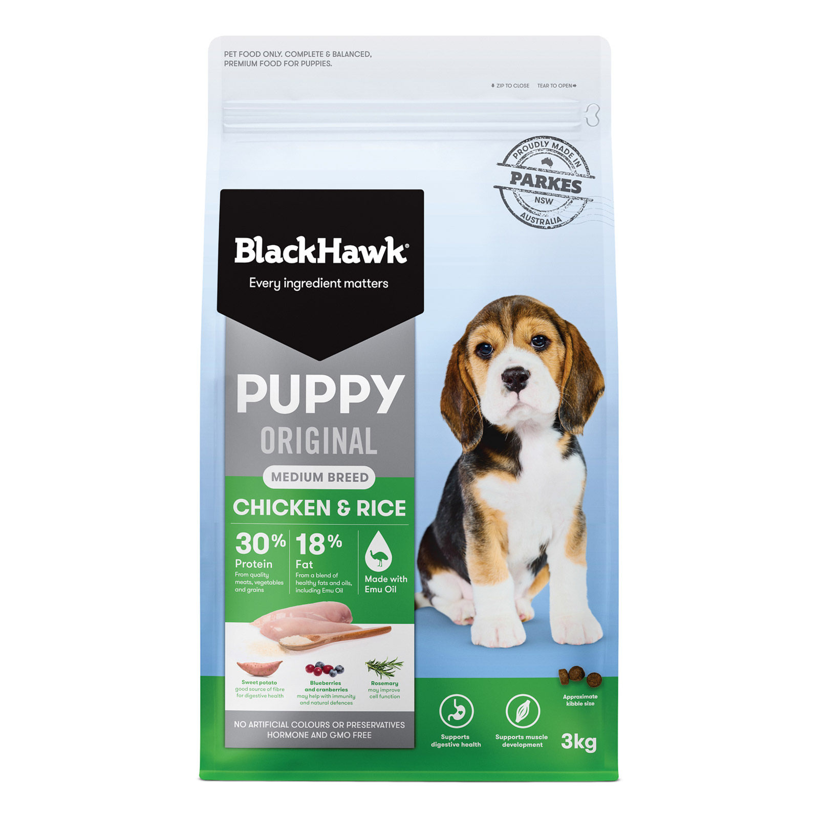 Black Hawk Puppy Original Medium Breed Chicken and Rice
