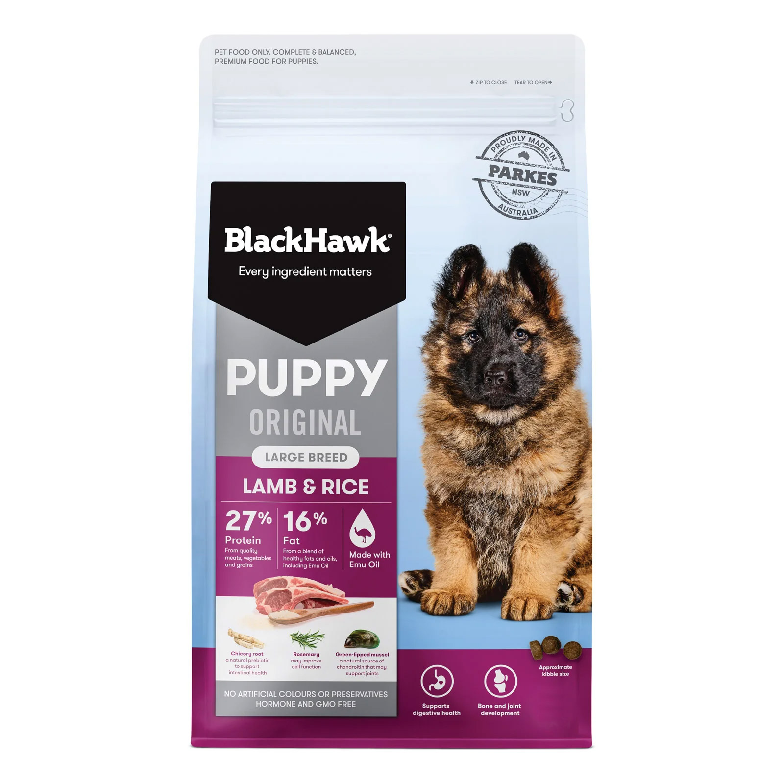 Black Hawk Puppy Original Large Breed Lamb and Rice