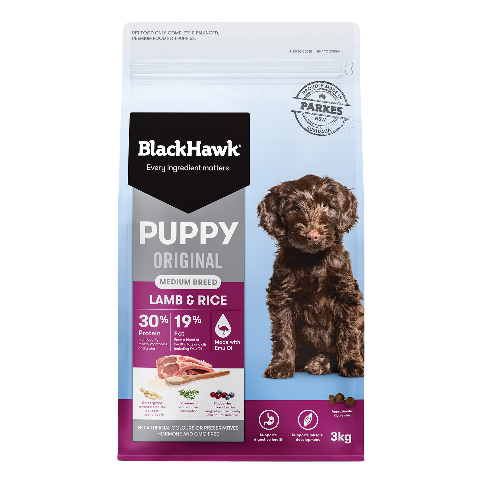 Black Hawk Puppy Original Medium Breed Lamb and Rice