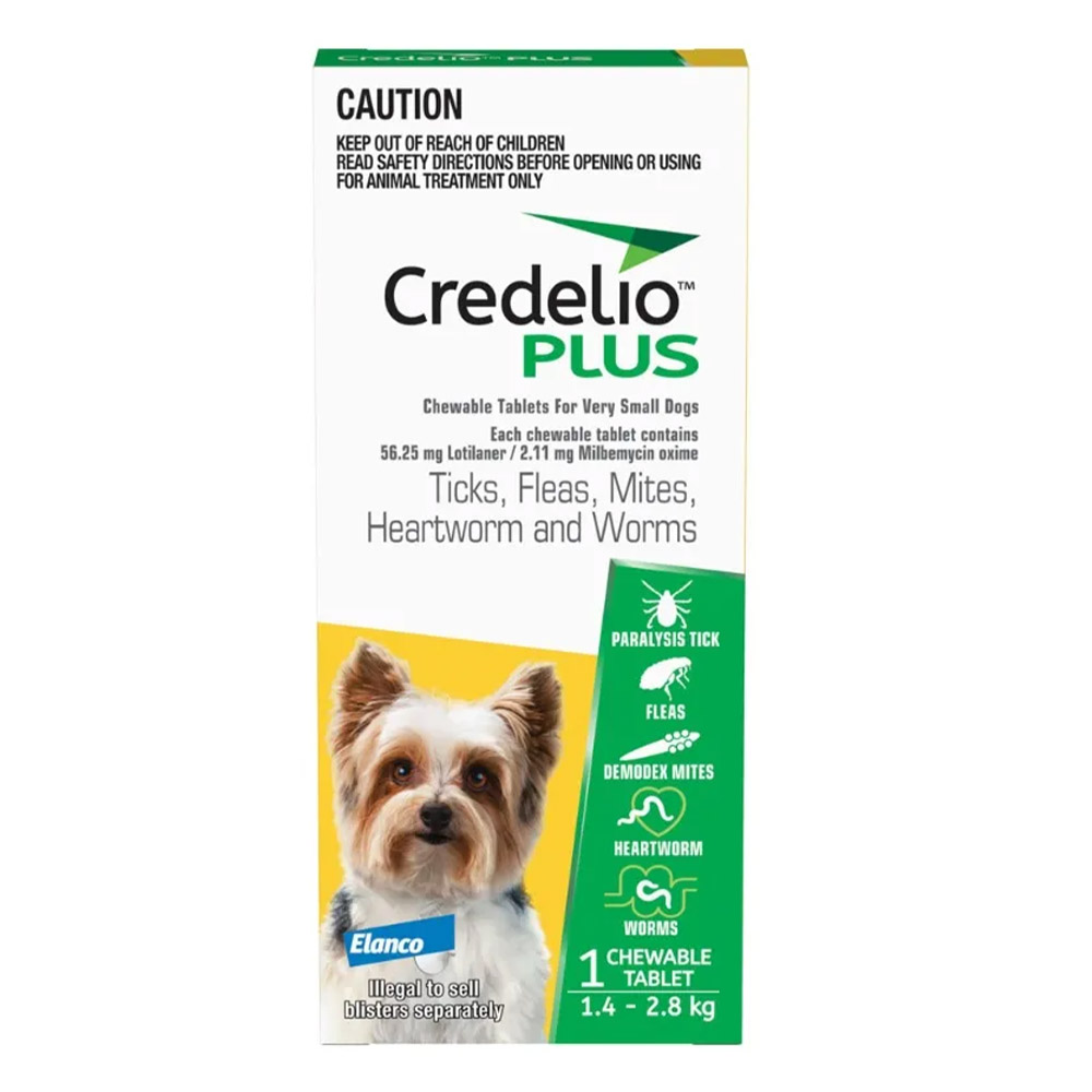 Credelio Plus For Very Small Dogs 1.4 - 2.8 Kg Yellow