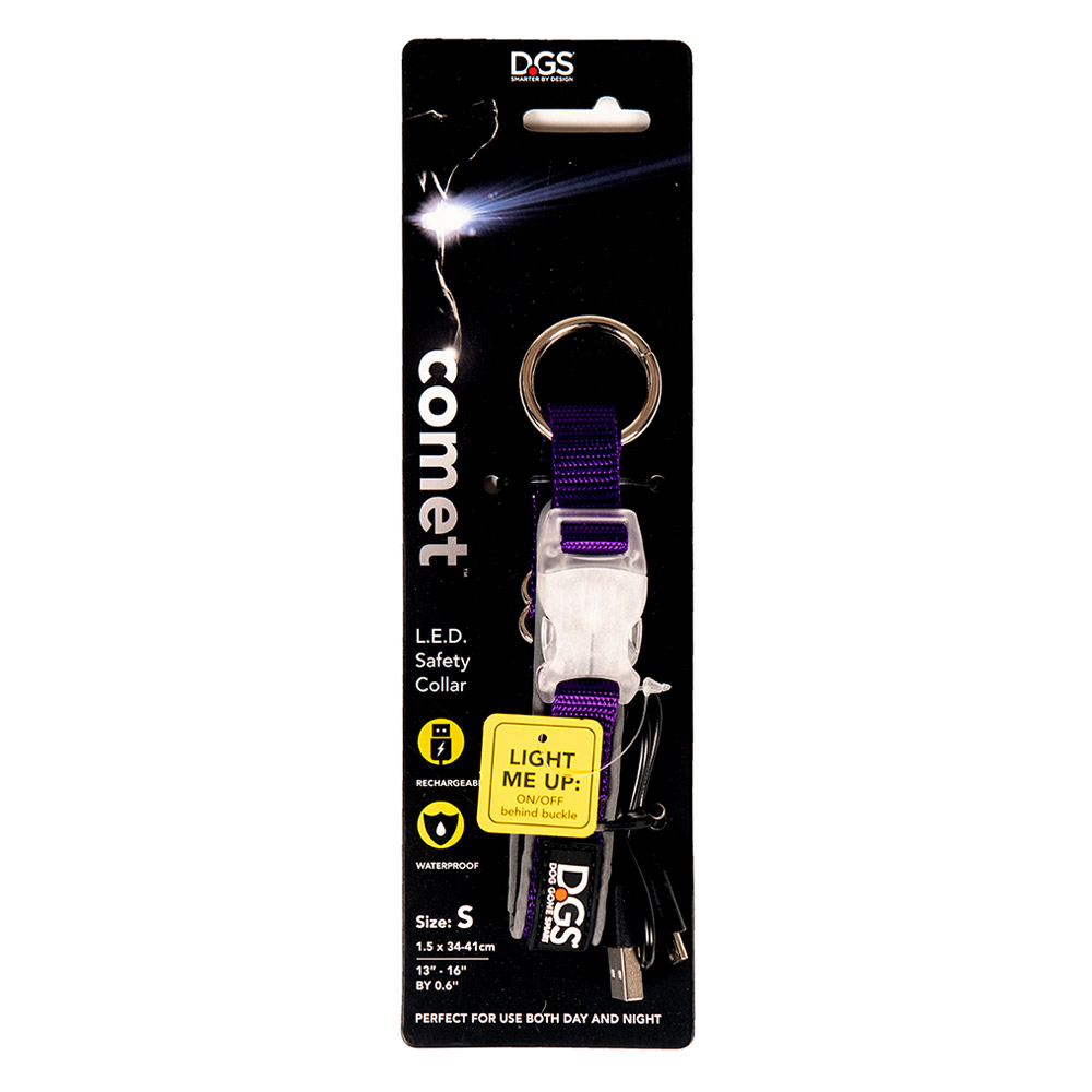 DGS Comet LED Safety Collar (Purple) for Dogs