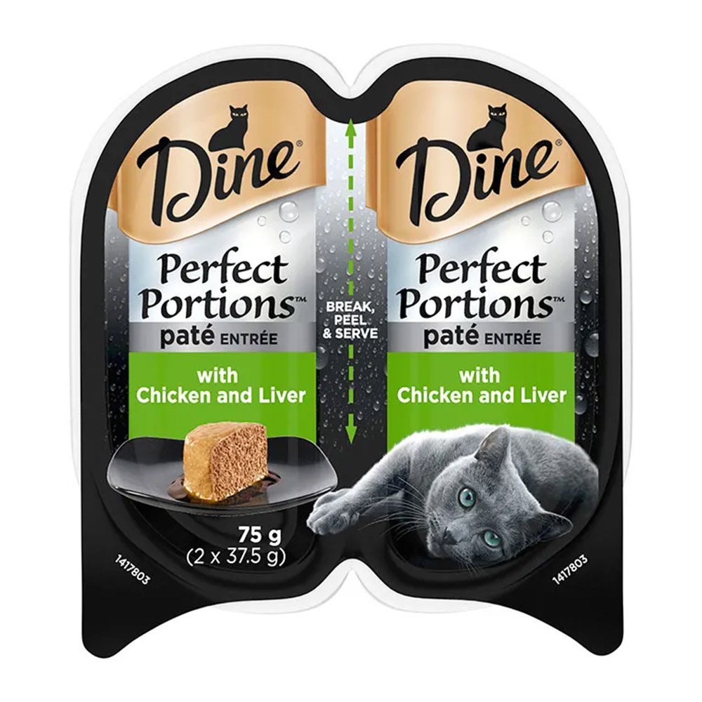 Dine Perfect Portions Pate Entree Adult Cat Wet Food (Chicken and Liver) for Food