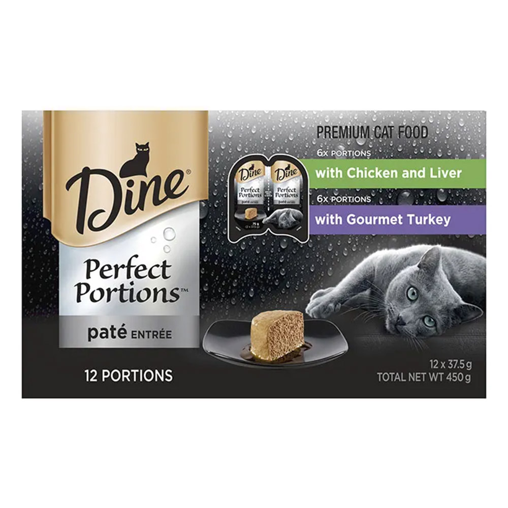Dine Perfect Portions Pate Entree Adult Cat Wet Food (Chicken and Turkey) for Food