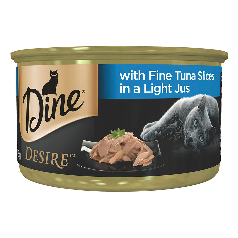 Dine Desire Adult Cat Wet Canned Food (Fine Tuna Slices in a Light Jus) for Food