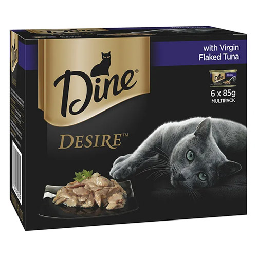 Dine Desire Adult Cat Wet Canned Food (Virgin Flaked Tuna) for Food