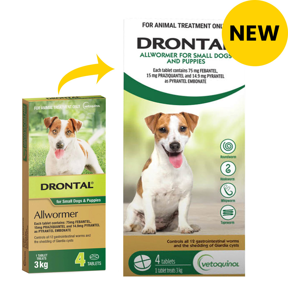 Drontal Wormers - Dogs Wormers Tabs For Dogs 3Kg (Green)