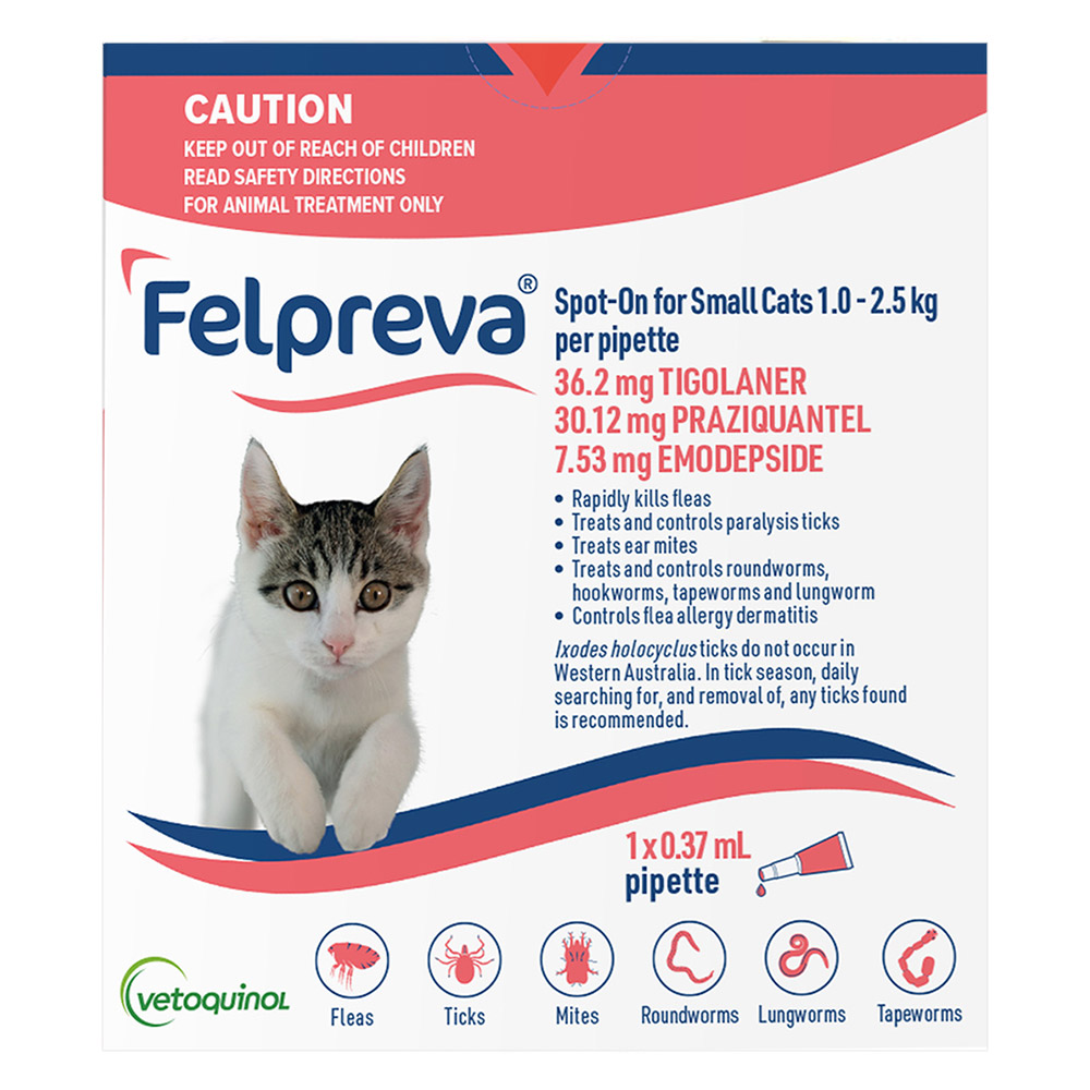 Felpreva Spot-On for Small Cats 1 to 2.5kg