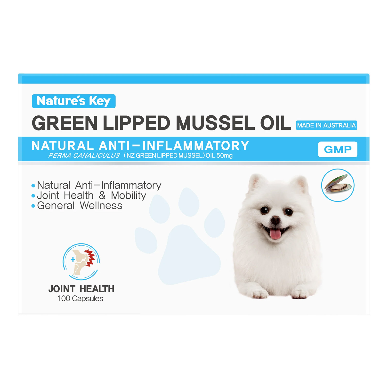 Nature's Key Green Lipped Mussel Oil Joint Care for Dogs