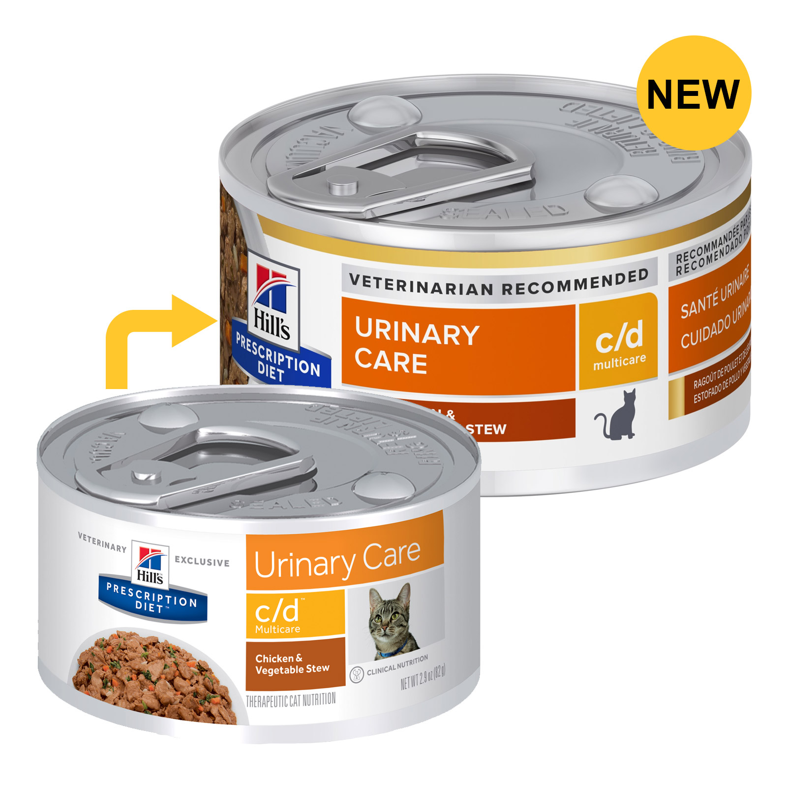 Hill's Prescription Diet c/d Multicare with Chicken Feline Cans for Food