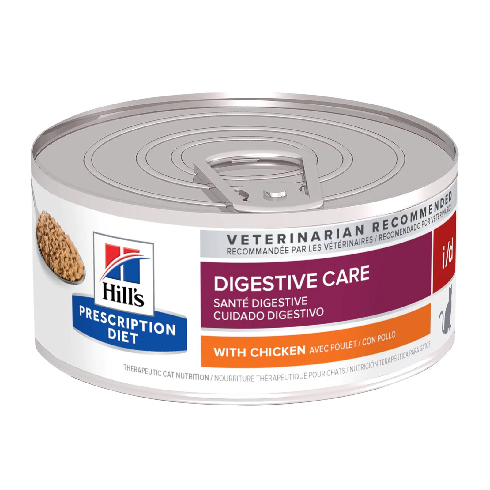 Hill's Prescription Diet i/d Digestive Care Cans Cat Food 156 Gm Original Chicken flavour