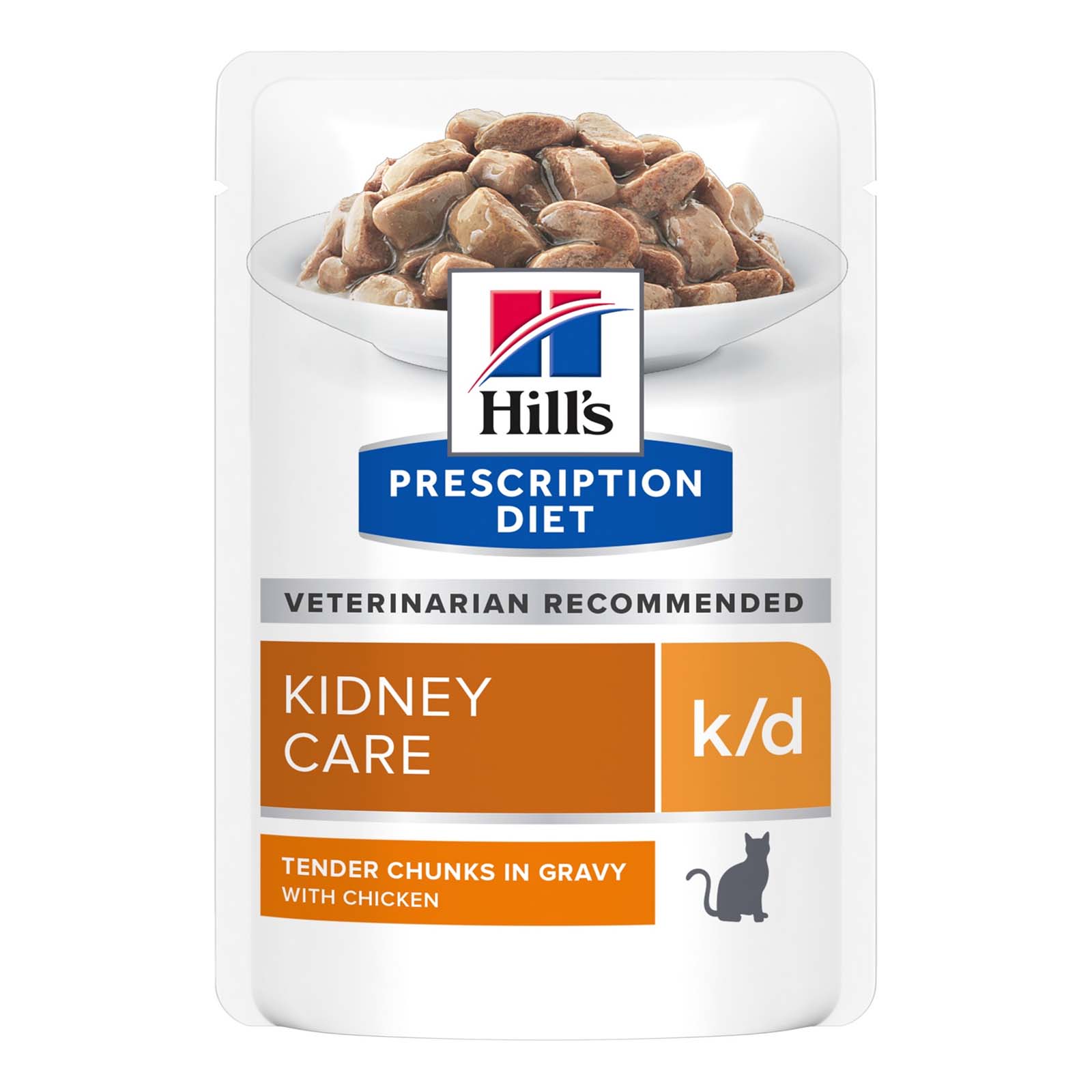 Hill's Prescription Diet k/d Kidney Care with Chicken Cat Wet Pouch 85gmX12