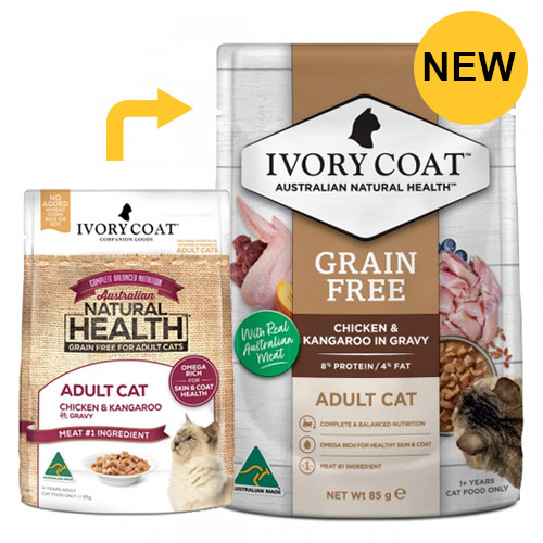 Ivory Coat Cat Adult Grain Free Chicken and Kangaroo in Gravy for Food
