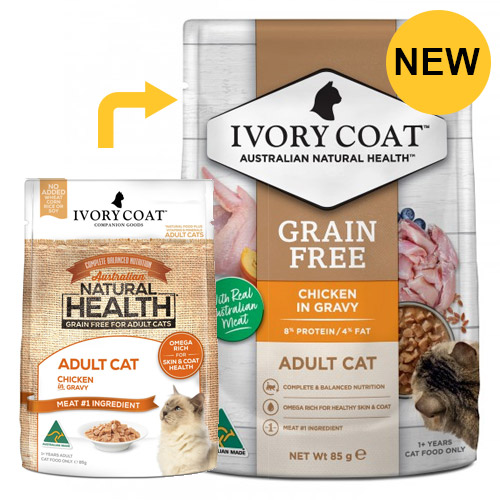 Ivory Coat Cat Adult Grain Free Chicken in Gravy for Food