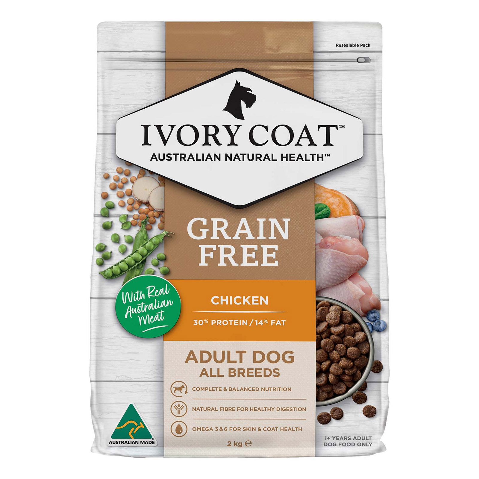 Ivory Coat Dog Adult Grain Free Chicken With Coconut Oil for Food
