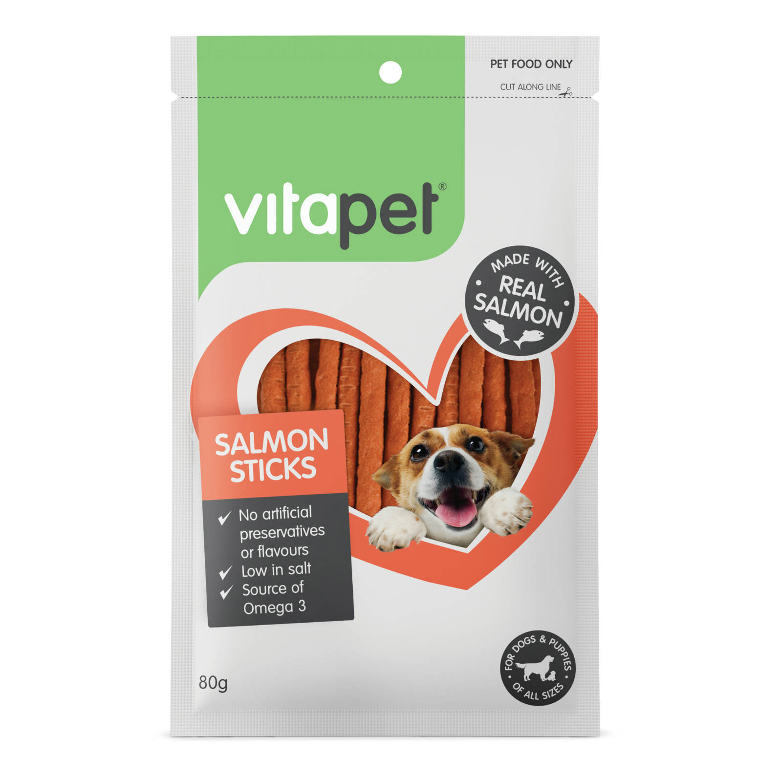 VitaPet Salmon Sticks 80g for Dogs