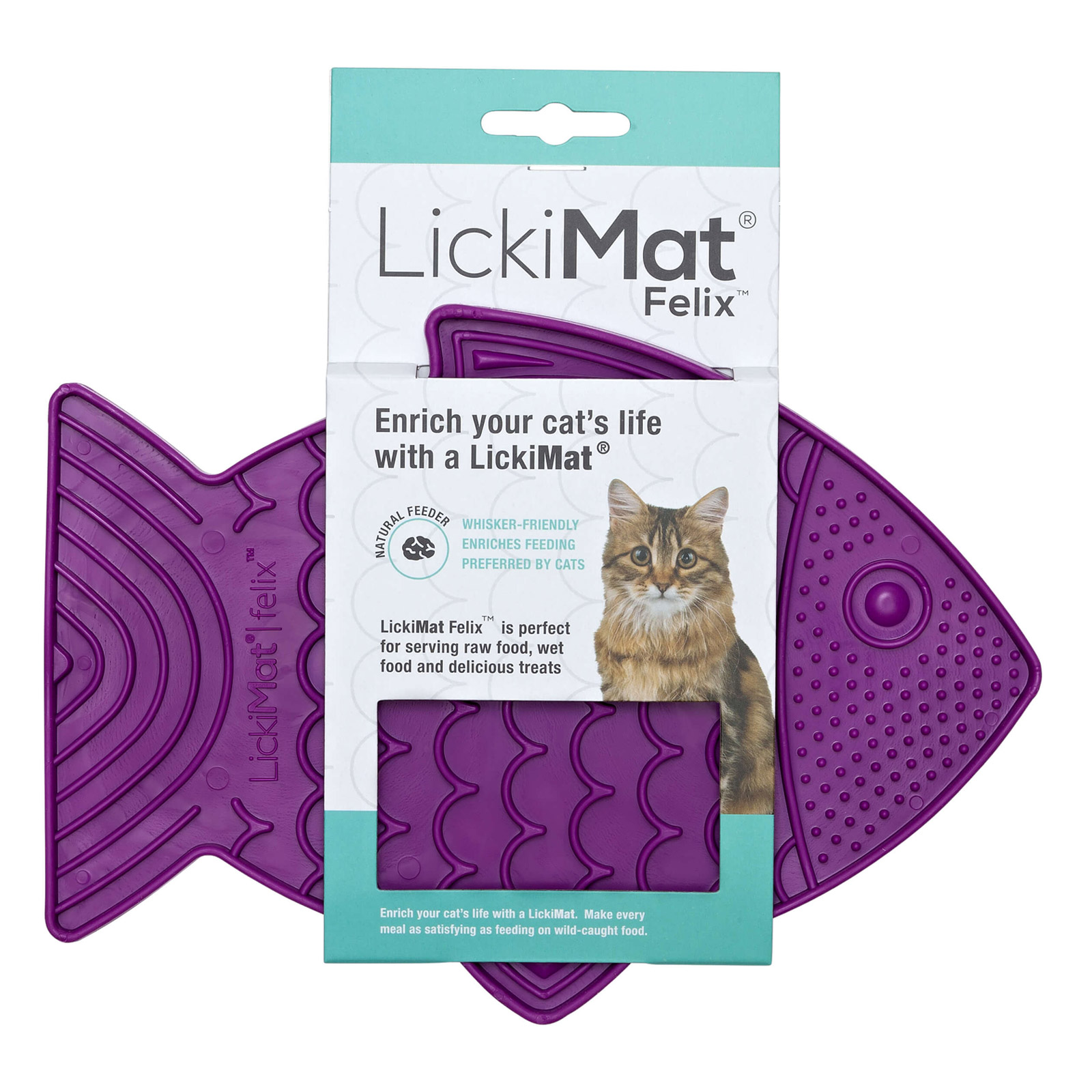 LickiMat Classic Felix Cat Purple