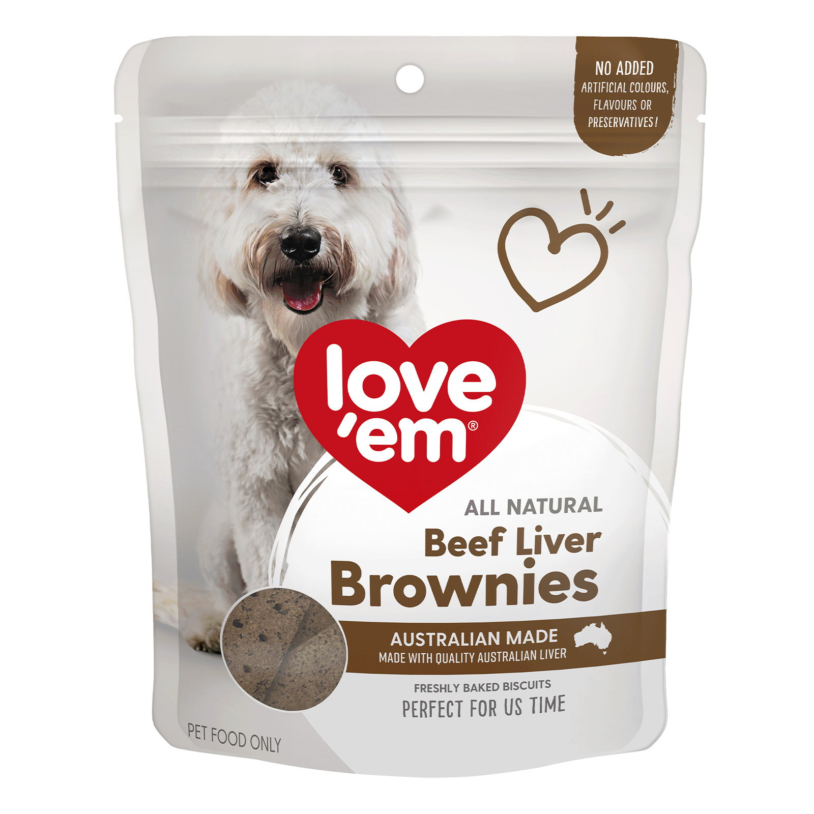 Love Em Beef Liver Brownies Treats for Dogs for Dogs