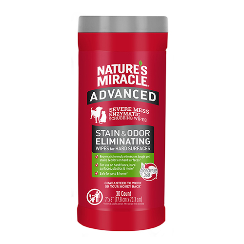 Nature's Miracle Advanced Stain & Odor Eliminating Wipes for Dogs & Cats