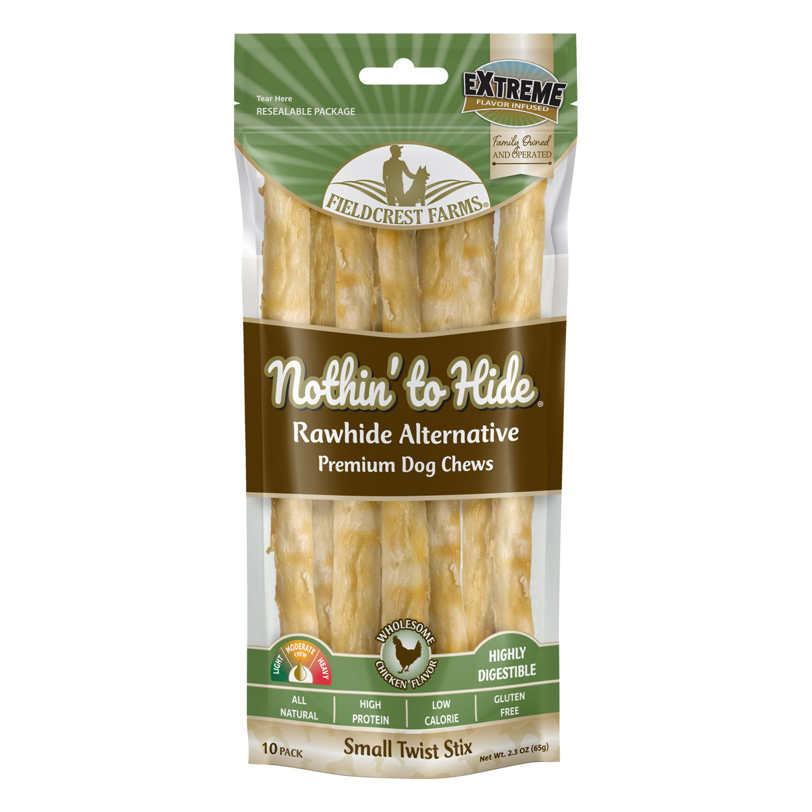 Nothin to Hide Small Twist Stix Chicken for Dogs