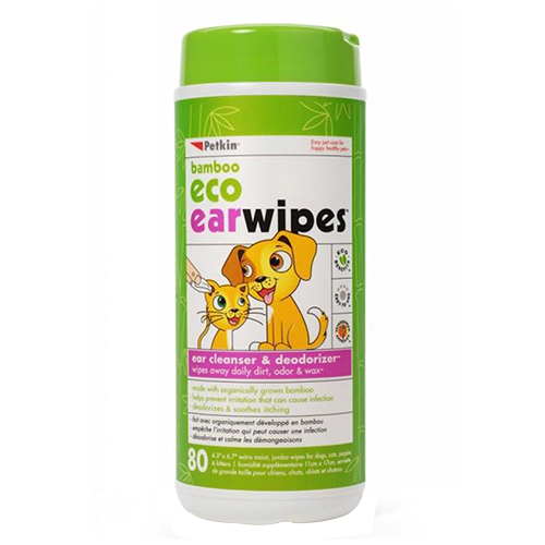 Petkin Bamboo Eco Ear Wipes for Dogs