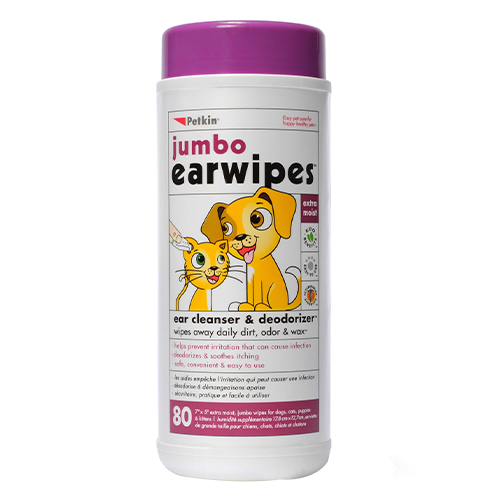 Petkin Jumbo Ear Wipes for Dogs and Cats