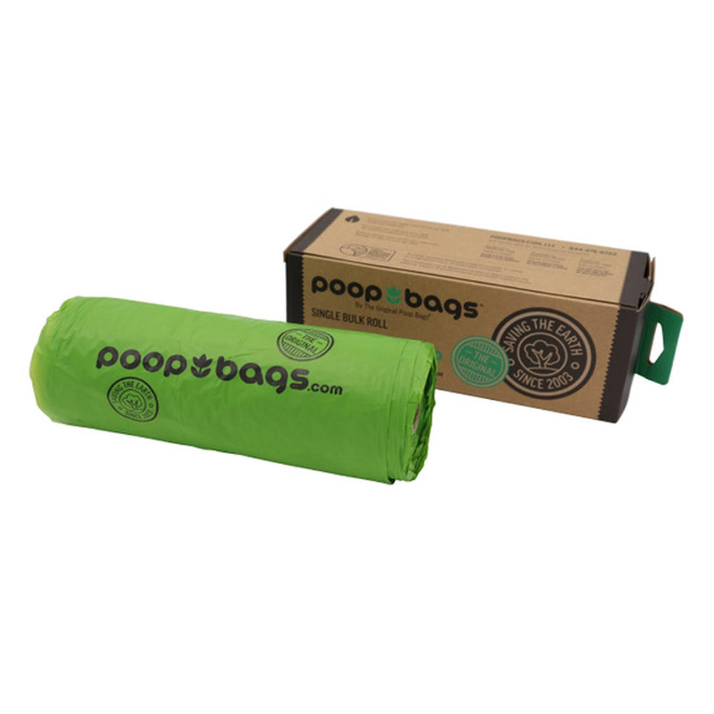 Poop Bags Green Single Bulk Roll 300 Pack for Dogs