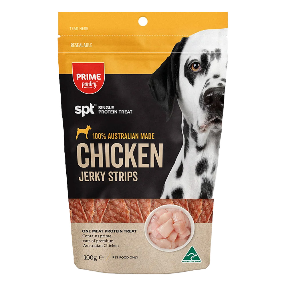 Prime Pantry SPT Single Protein Chicken Jerky Strips Treats for Dogs