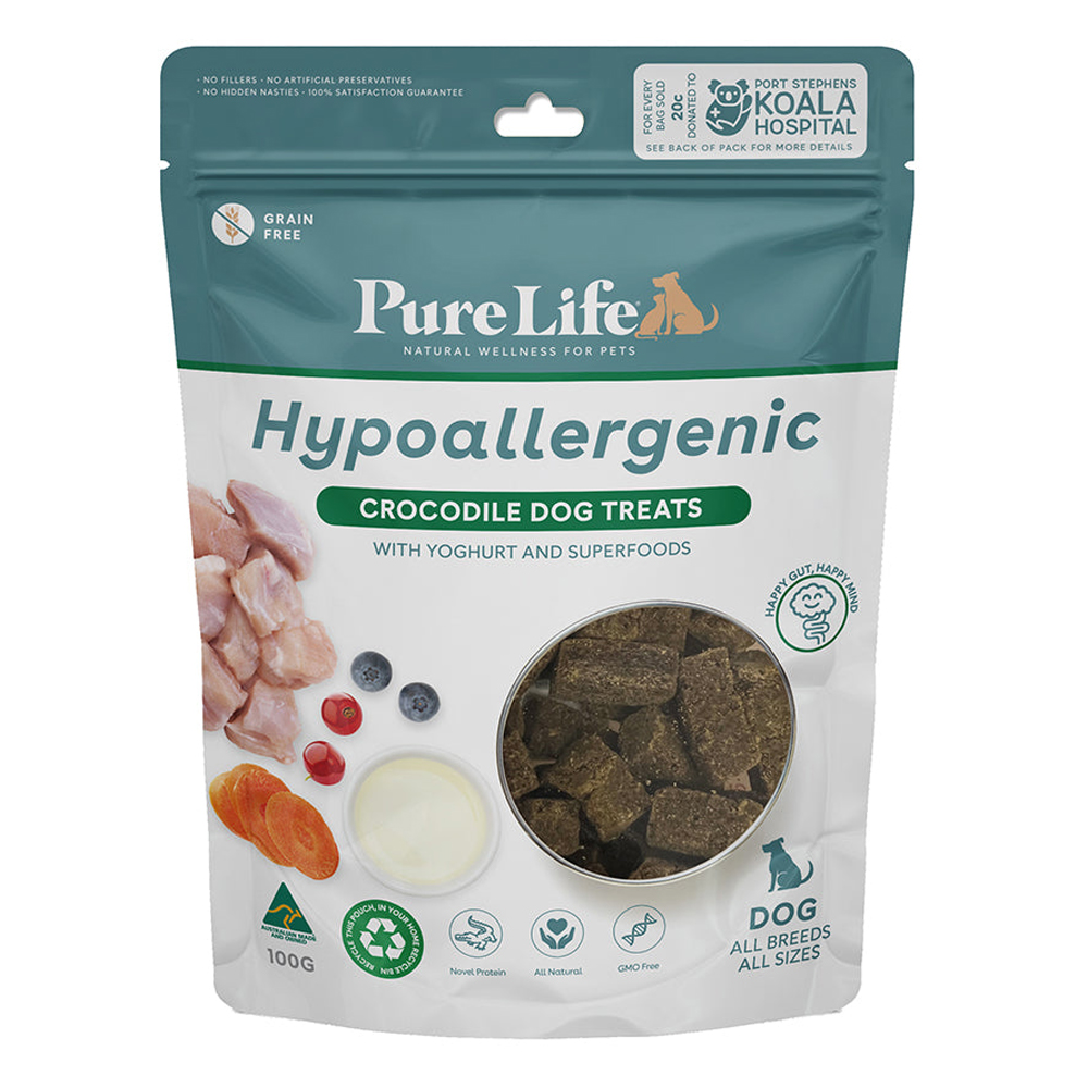 Pure Life Hypoallergenic Crocodile Dog Treats for Dogs
