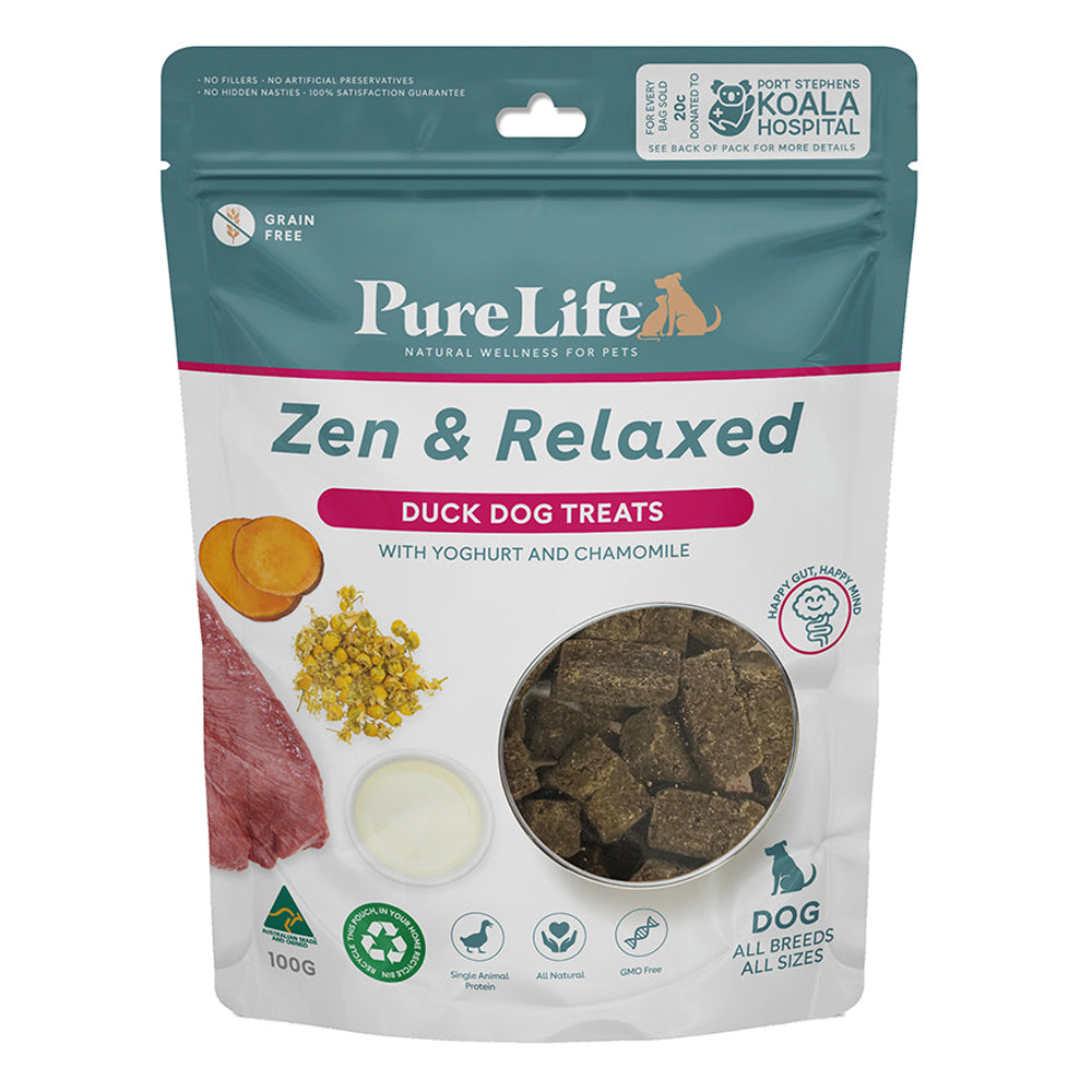 Pure Life Zen & Relaxed Duck Dog Treats for Dogs