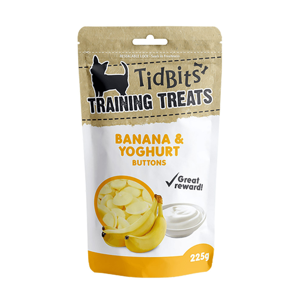 Tidbits Banana & Yoghurt Buttons Training Treats