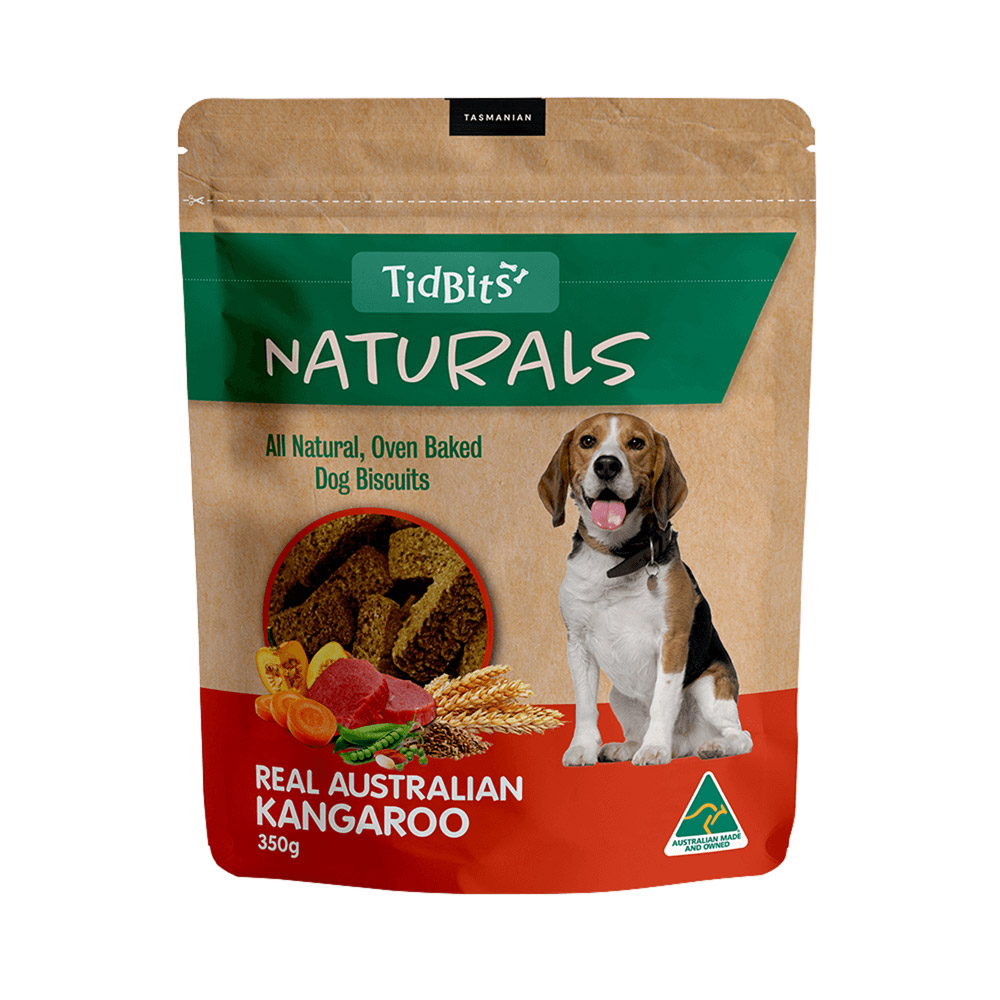 Tidbits Naturals Kangaroo Biscuit Treats for Dogs