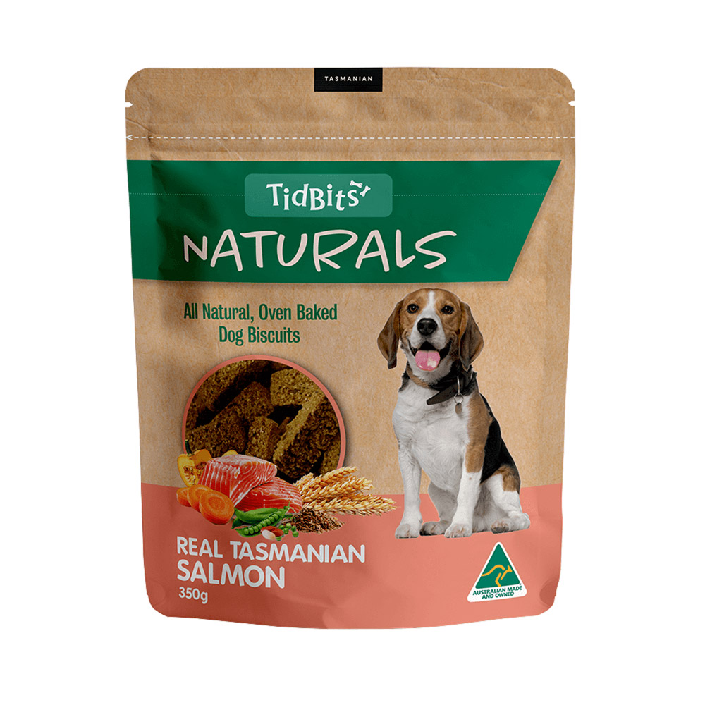Tidbits Naturals Salmon Biscuit Treats for Dogs