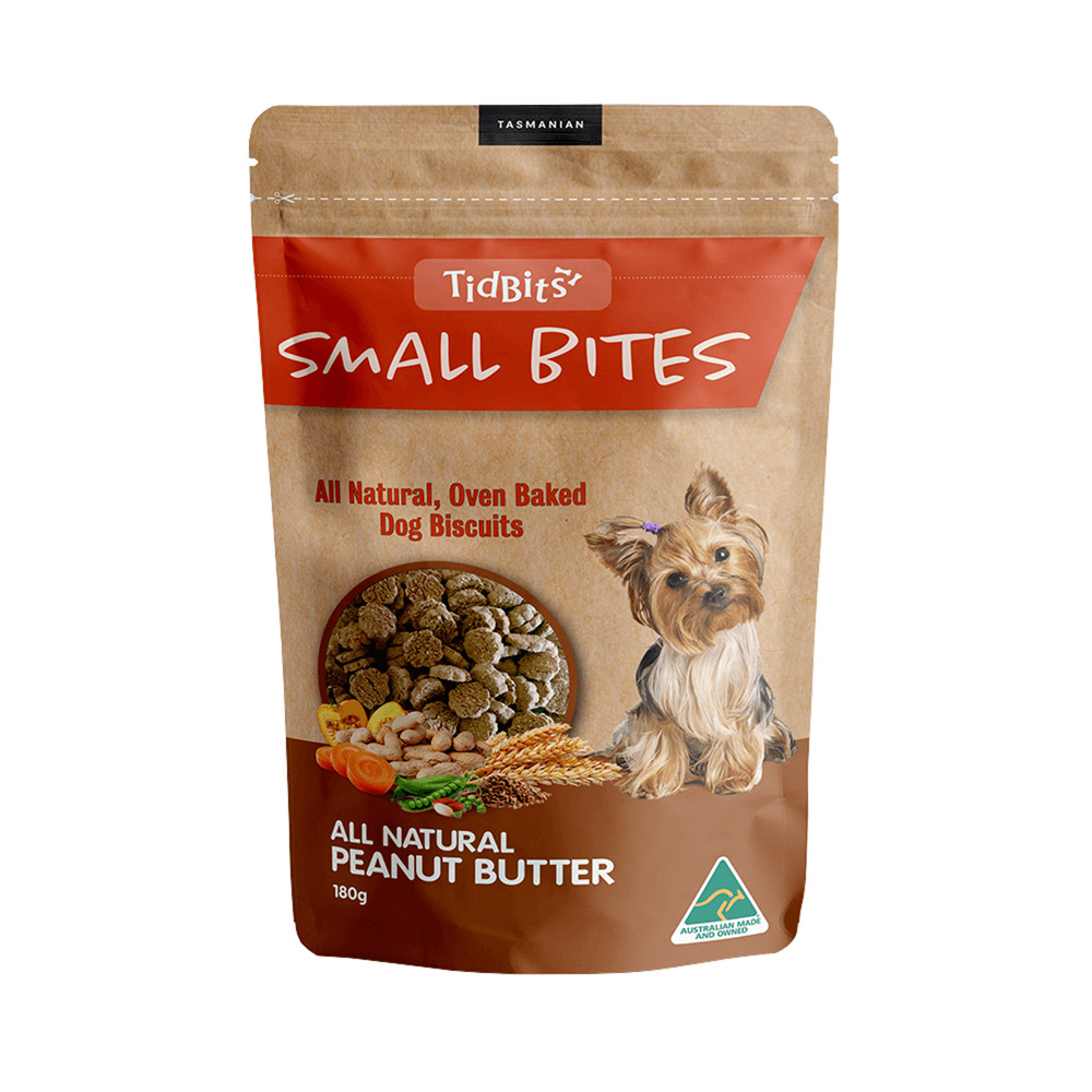 Tidbits Small Bites Peanut Butter Biscuit Treats for Dogs