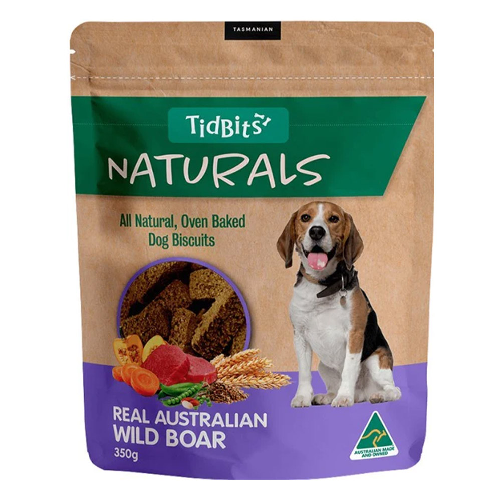 Tidbits Naturals Wild Boar Biscuit Treats for Dogs